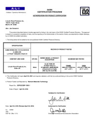 PR CERTIFICATE FL6542 R28 C CAC 32 X 36 CLAD DH - WIDE RAIL - SJL - MULL