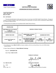 PR CERTIFICATE FL6542 R28 C CAC 40 X 42 CLAD DH - WIDE RAIL - SJL - MULL