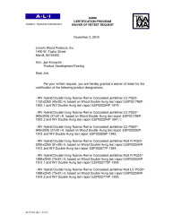 PR CERTIFICATE FL6542 R28 C CAC ACP-05 LN WV HYBRID DOUBLE HUNG NARROW RAIL