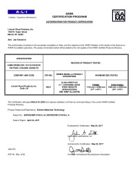 PR CERTIFICATE FL6642 R33 C CAC 3-6 X 8-0 CLAD LIFESTYLE OS DOOR SIDELITE 2.25