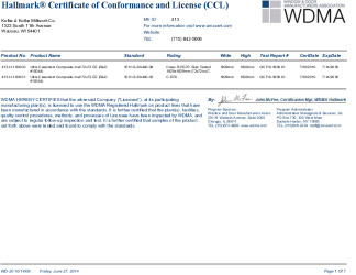 PR CERTIFICATE FL7421 R7 C CAC KOLBE CCL 10044