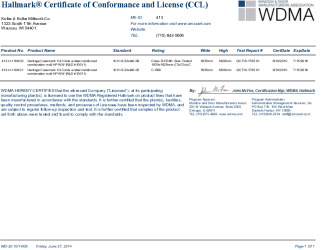 PR CERTIFICATE FL7421 R7 C CAC KOLBE CCL 10011
