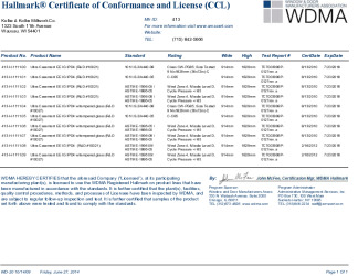 PR CERTIFICATE FL7421 R7 C CAC KOLBE CCL 10027