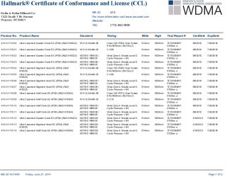 PR CERTIFICATE FL7421 R7 C CAC KOLBE CCL 10023