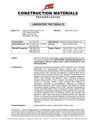 PR TECH DOCS FL7997 R5 TR ACU-FLEX 100 ASTM D6694 TESTING