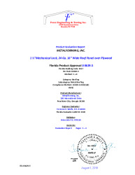 PR TECH DOCS FL8629 R2 AE ML 150H 24 GA. OVER PLYWOOD HVHZ