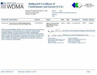 PR CERTIFICATE FL9837 R8 C CAC CCL 11068