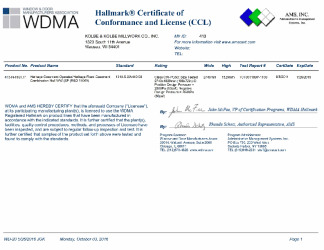 PR CERTIFICATE FL9837 R8 C CAC CCL 11069