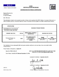 PR CERTIFICATE FL9915 R10 C CAC GSL6 HORZ SLIDER - 16
