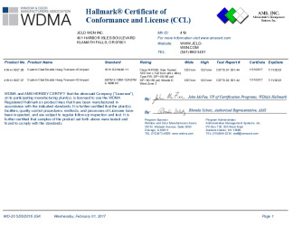 PR CERTIFICATE FL10338 R22 C CAC CCL 419-H-1007.06 .07 49 X 48 .5