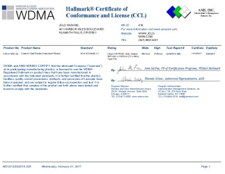 PR CERTIFICATE FL10338 R22 C CAC CCL 419-H-1081.02 73 X 84 .11