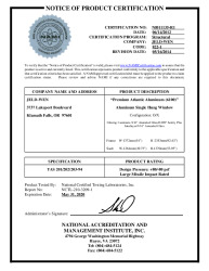 PR CERTIFICATE FL11120 R13 C CAC NI011135-R1