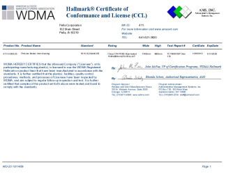 PR CERTIFICATE FL11498 R5 C CAC CCL 53X35