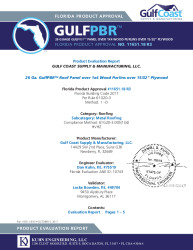 PR TECH DOCS FL11651 R3 AE FL11651 18 R3 26GULFPBR 1X4 15-32PLYWOOD HVHZ-SIGNED