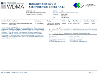 PR CERTIFICATE FL11726 R19 C CAC 130-H-660.02