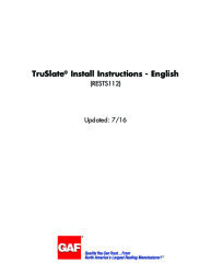 PR INSTL DOCS FL12366 R10 II 2016 07 GAF TRUSLATE INSTALLATION INSTRUCTIONS