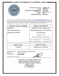 PR CERTIFICATE FL12796 R8 C CAC NI010727-R3 NI010727.01-R3 CERTIFICATE