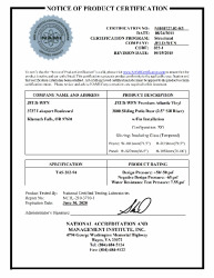 PR CERTIFICATE FL12796 R8 C CAC NI010727.02-R3 NI010727.03-R3 CERTIFICATE