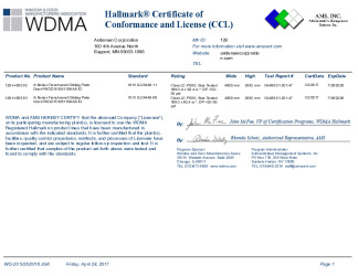 PR CERTIFICATE FL13069 R8 C CAC FWGD1510611SAAS IG