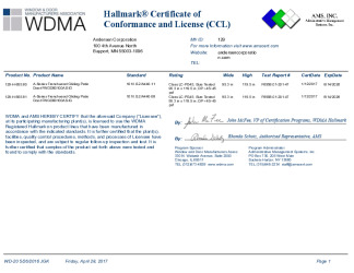 PR CERTIFICATE FL13069 R8 C CAC FWGD80100AS IG