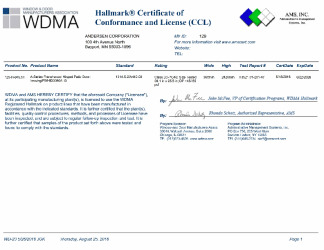 PR CERTIFICATE FL13074 R8 C CAC FWHID3380A IG