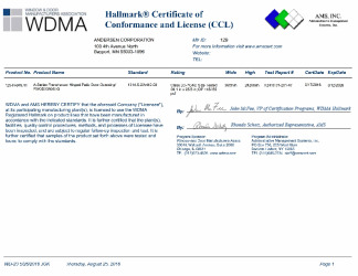 PR CERTIFICATE FL13074 R8 C CAC FWOD3380S IG