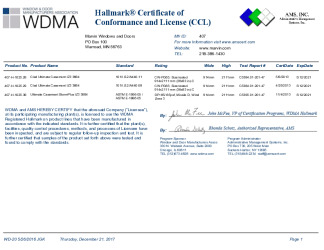 PR CERTIFICATE FL13145 R12 C CAC CCL FOR MARVIN 407-H-1025.28, .29, .38