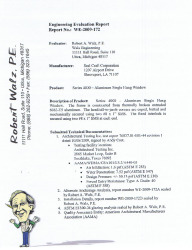 PR TECH DOCS FL13295 R1 AE WE-2009-172 - SERIES 4000 SINGLE HUNG WINDOW EVALUATION REPORT
