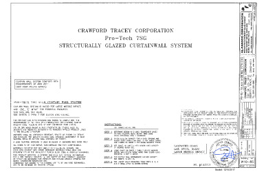 PR INSTL DOCS FL14313 R6 II SS-PRO-TECH 7SG ALUM CURTAIN WALL SYSTEM (LMI)-2017 DWG W10-85