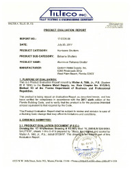 PR TECH DOCS FL14452 R3 AE EASTERN METAL SUPPLY2C INC. DRAWING 17-101  PRODUCT OF EVALUATION REPORT