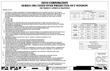 PR INSTL DOCS FL14831 R3 II EFCO-023 REV0 SERIES 2901 FIXEDOVERPROJECTOUT SS