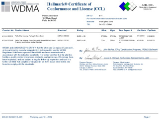 PR CERTIFICATE FL14896 R5 C CAC FL14896 5