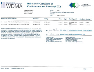 PR CERTIFICATE FL14896 R4 C CAC FL14896 16