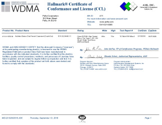 PR CERTIFICATE FL15018 R4 C CAC 411-H-1250.04 CCL
