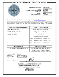 PR CERTIFICATE FL15153 R6 C CAC NI013070-R1 - STYLE VIEW - CASEMENT