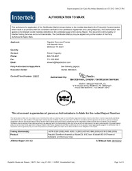 PR CERTIFICATE FL15870 R2 C CAC REPUBLICMODEL DL 418 DOORS MODEL ME 416 FRAME W-SIDELIGHTS AND BORROWED LITES ATM