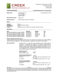 PR Instl Docs FL16316 R2 II JMC13002.2 2017 FBC Eval Report  Cements-Coatings-Adhesives final