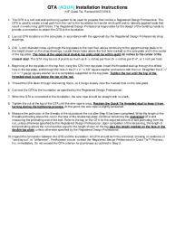 PR INSTL DOCS FL16452 R5 II QTA INSTALLATION INSTRUCTIONS-REVISED 06-27-2013