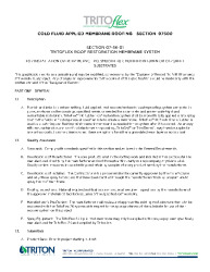 PR INSTL DOCS FL16615 R1 II TRITOFLEX SPECIFICATIONS - ROOF RESTORATION - C10.17