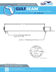 PR INSTL DOCS FL16646 R2 II FL 16646.2 R2 0 032 ALUMINUM GULFSEAM 18IN OVER 15-32 PLYWOOD DETAIL-SIGNED