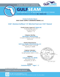 PR TECH DOCS FL16646 R2 AE FL 16646.3 R2 0 032 ALUMINUM GULFSEAM 16IN OVER 15-32 PLYWOOD-SIGNED