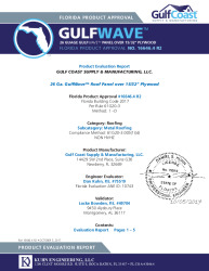 PR TECH DOCS FL16646 R2 AE FL 16646.4 R2 26GA GULFWAVE OVER 15-32 PLYWOOD-SIGNED
