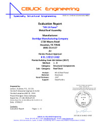 PR INSTL DOCS FL17217 R2 II 3 HR16 ALUM STEELPURLINS EVALREPORT R2