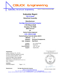 PR INSTL DOCS FL17217 R2 II 5 HS12 ALUM STEELPURLINS EVALREPORT R2