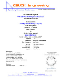 PR TECH DOCS FL17217 R2 AE 6 FW1025 ALUM STEELPURLINS EVALREPORT R2