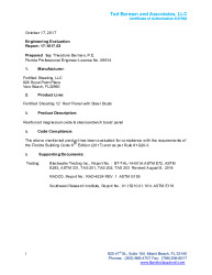 PR TECH DOCS FL17633 R2 AE FORTIFIED STEEL ROOF EVALUATION