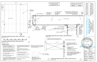 PR INSTL DOCS FL17633 R2 II FORTIFIED SHEATING 8’ ROOF DECK WITH WOOD JOISTS