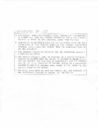 PR INSTL DOCS FL17972 R1 II LIMITATIONS OF USE
