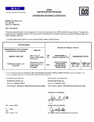 PR CERTIFICATE FL18240 R2 C CAC APC 1610 FINLESS 72X80 IMPACT