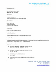 PR TECH DOCS FL18515 R1 AE EVALUATION REPORT TBA 15-0901.01.SS